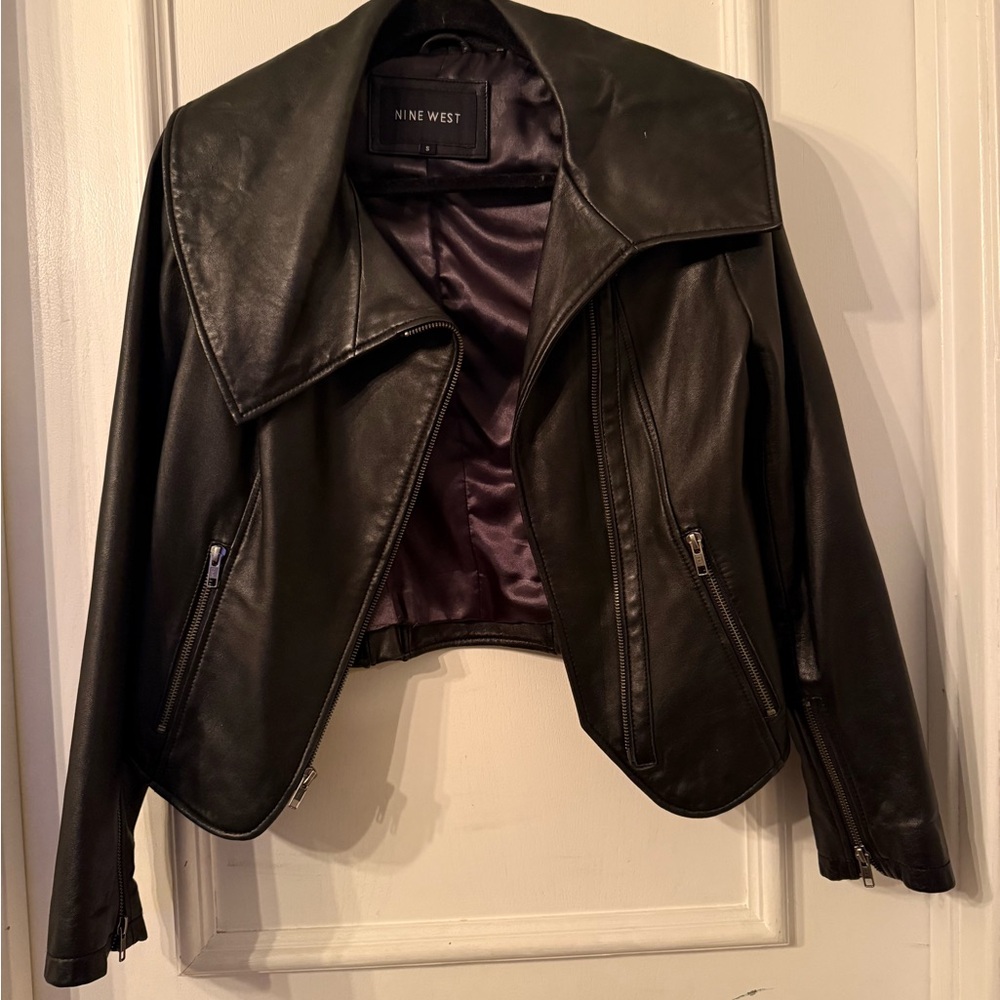Nine West genuine Leather Jacket  cropped